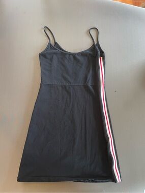 brandy melville black dress red stripe Black and red striped mini dress older brandy design